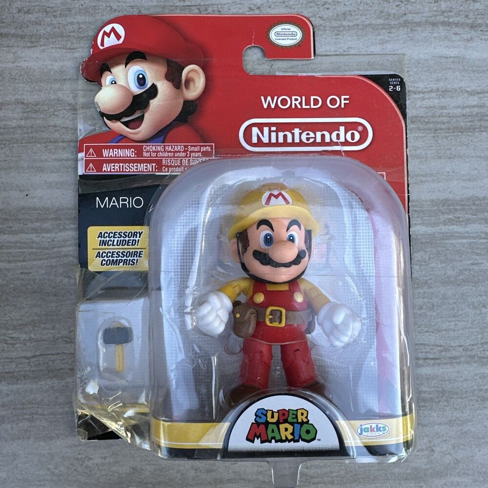 Super Mario Bros JAKKS Pacific Mario Utility Belt Action Figure Yellow Damaged